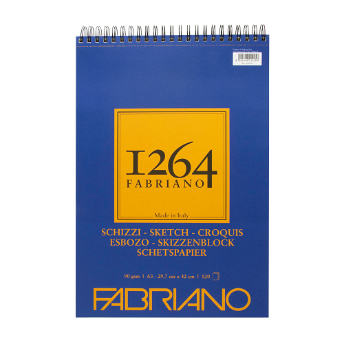 Papel FABRIANO 1264 sketch 90g 120h A3