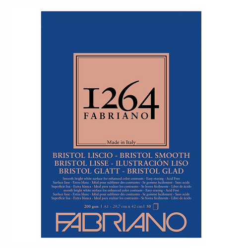 Papel FABRIANO 1264 bristol 200g 50h A3