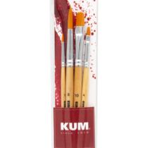 Pincel de nylon dorado KUM, set de 4