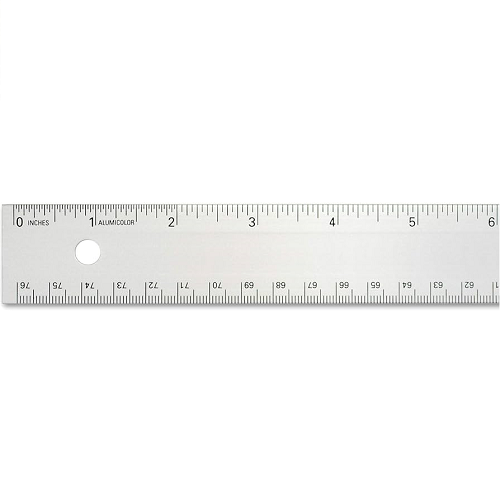 Regla metálica ALUMICOLOR 75cm/30" plata