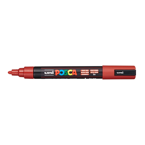 Plumón POSCA p. medio rojo rubí