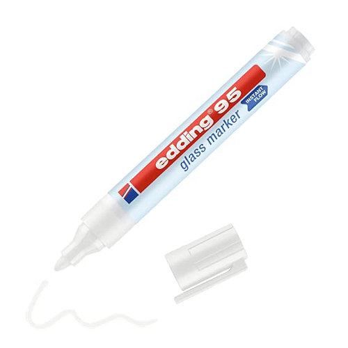 Plumón para vidrio EDDING blanco