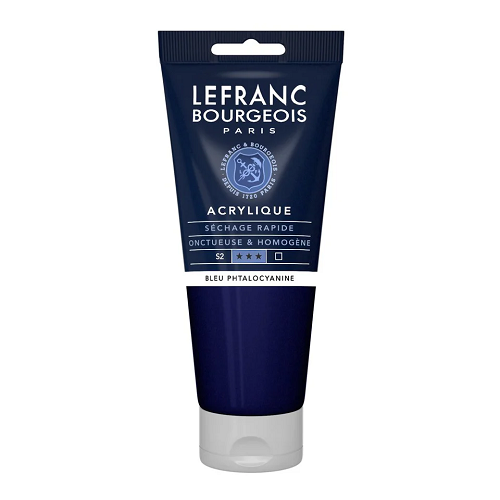 Acrílico LEFRANC Azul ftalo, tubo 200ml