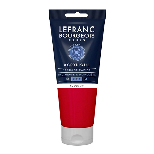 Acrílico LEFRANC Rojo brillan, tub 200ml