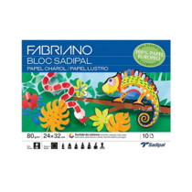 Papel lustre SADIPAL, bloc 10h 24x32 cm
