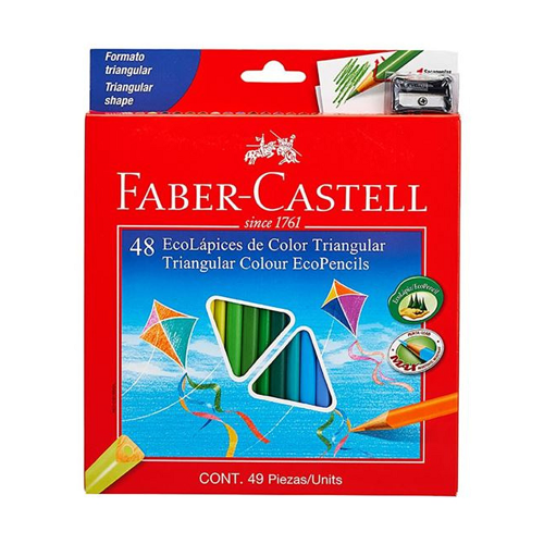 Lápiz de color tri. ECO FABER-C, cj/48