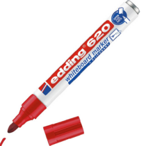 Marcador p/pizarra p.redonda EDDING rojo