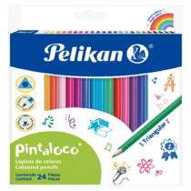 Lápiz de color triang. PELIKAN 2.9mm 24u