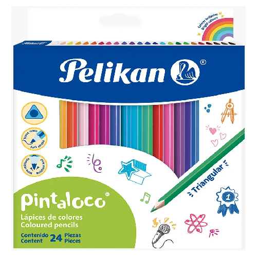 Lápiz de color triang. PELIKAN 2.9mm 24u