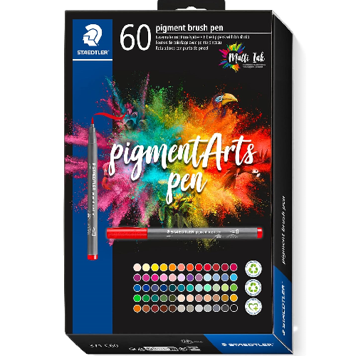 Plumón pigment brush STAEDTLER, set d/60