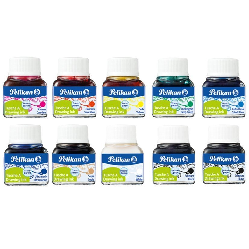 Tinta china PELIKAN, set de 10x10ml