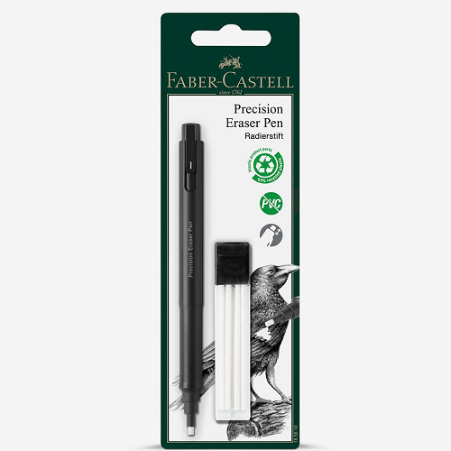 Borrador tipo pluma FABER-CASTELL + repuestos
