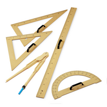 Set de geometría p/ pizarra FAIBO madera