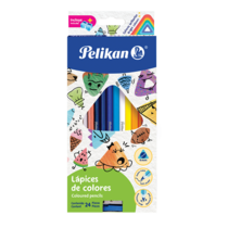 Lápiz de color triang. PELIKAN 4 mm 24u