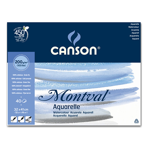 Papel acuarela MONTVAL 200g 40h 32x41cm