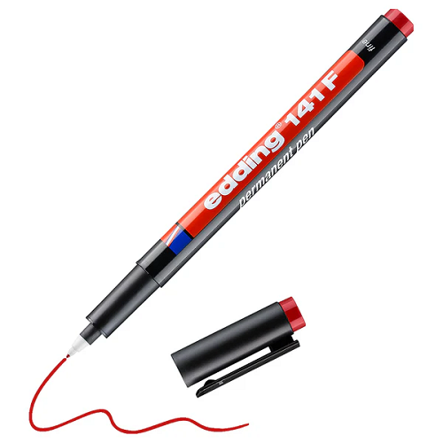 Marcador OHP fino-pmte. EDDING rojo